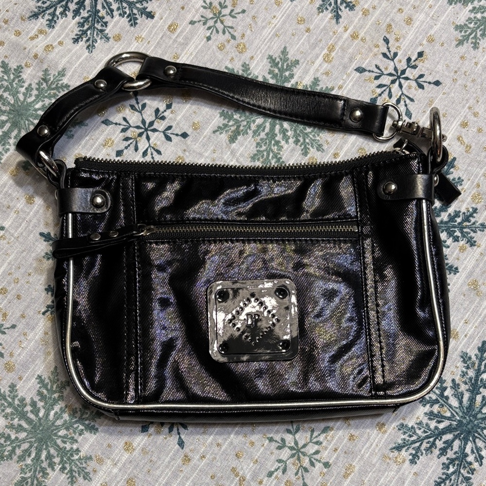 Donald Pliner Black Nylon & Leather Women's Bag